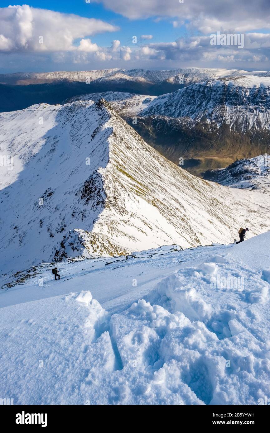 Heeling Ridge Helvellyn striding edge summer hi-res stock photography and images - Alamy