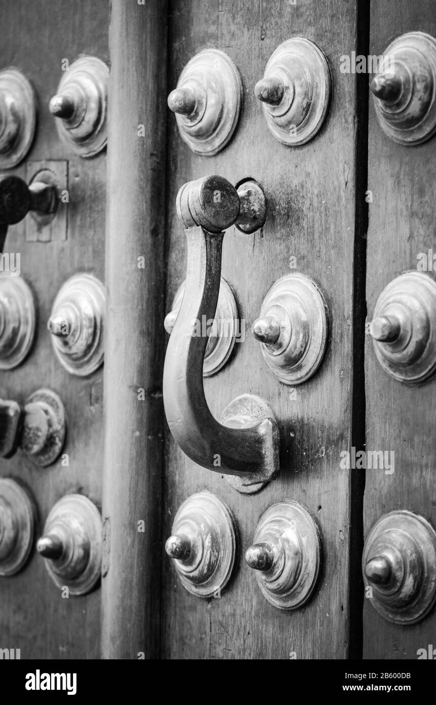 old doors close up view knobs, design elements, architecture of the