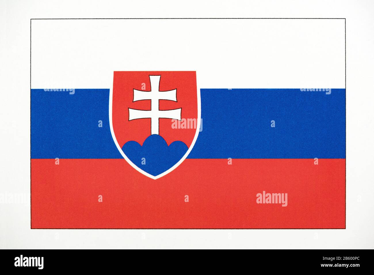National flag of Slovakia. Stock Photo