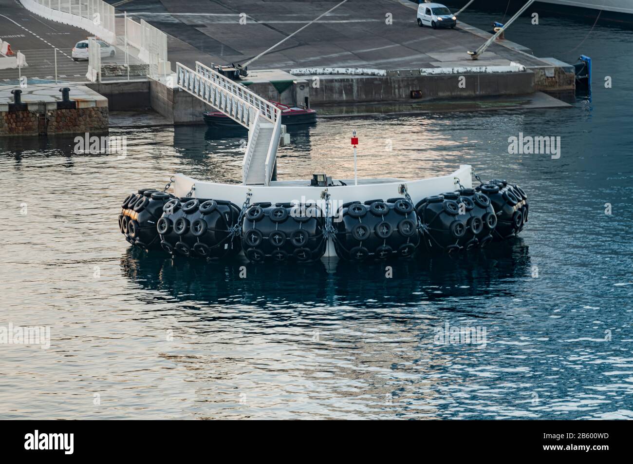 Ships fender in terminal of port Stock Photo Alamy