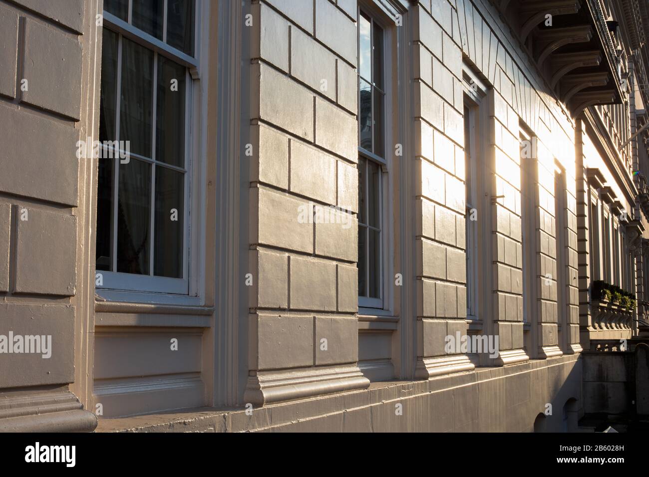 Wall of frontage of Reform Club, private members' club, Pall Mall, London Stock Photo