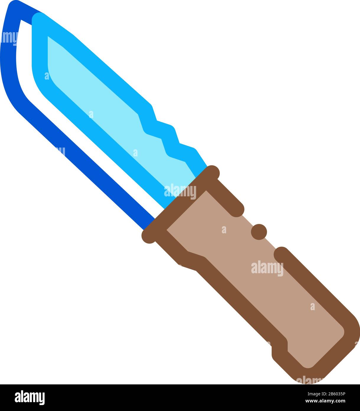 Hunting Knife Icon Vector Outline Illustration Stock Vector Image & Art Alamy