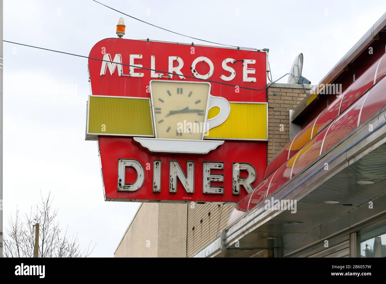 Melrose Diner, 1501 Snyder Avenue, Philadelphia, PA. exterior storefront of a diner in South Philly. Stock Photo