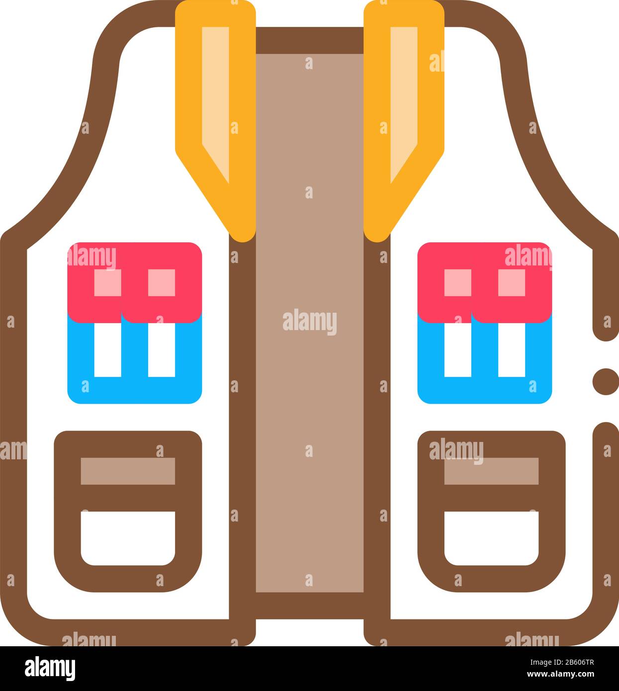 Hunter Vest Icon Vector Outline Illustration Stock Vector Image & Art ...