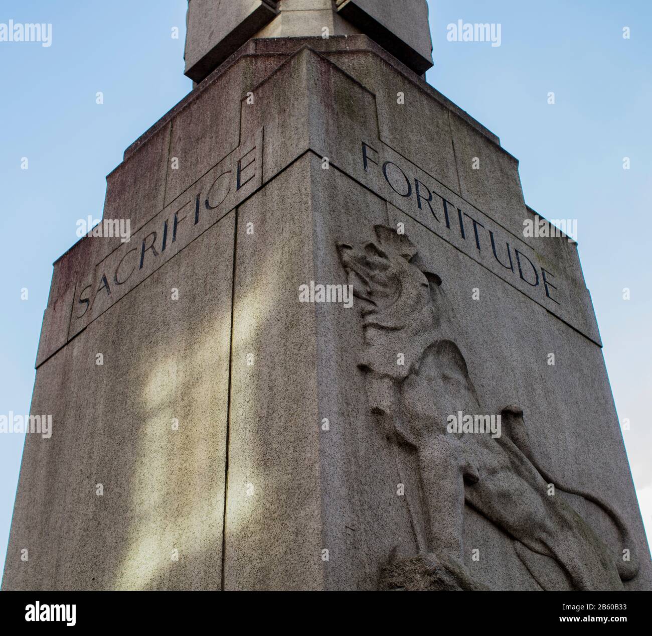 Edith Cavell Memorial statue, by Sir Frampton, in Carrara marble