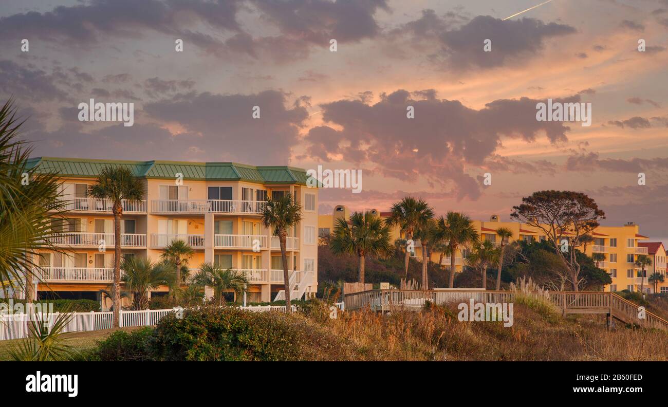 Luxury beach condos on the coast of Stock Photo Alamy