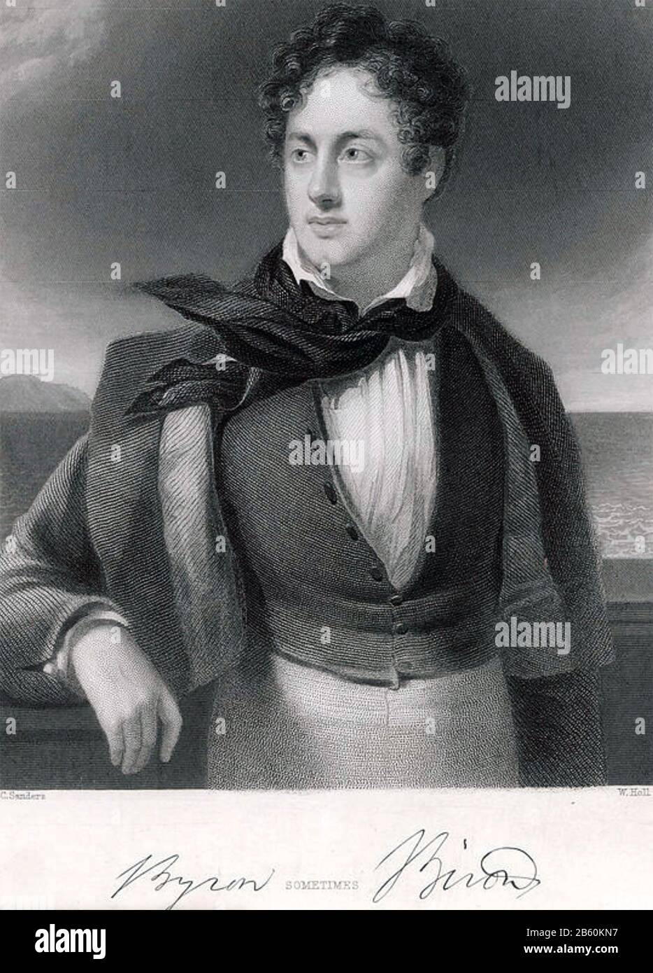 LORD BYRON - George Gordon Byron (1788-1824) English poet and politician, Stock Photo