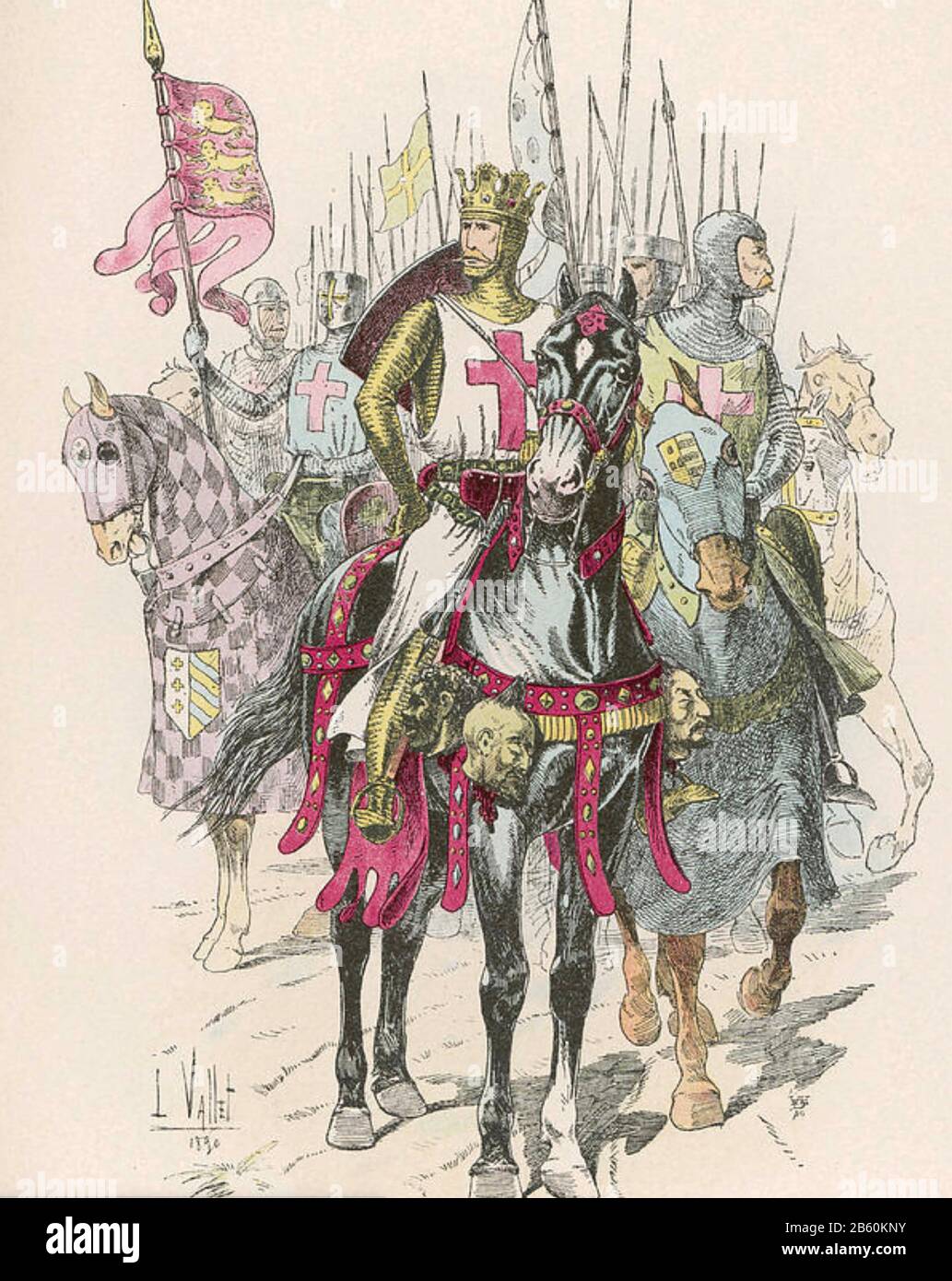 RICHARD I OF ENGLAND (1157-1199) in an 1830 illustration Stock Photo
