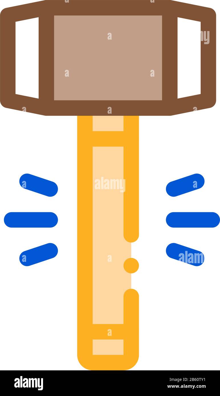 Hammer Tool Icon Vector Outline Illustration Stock Vector Image & Art ...