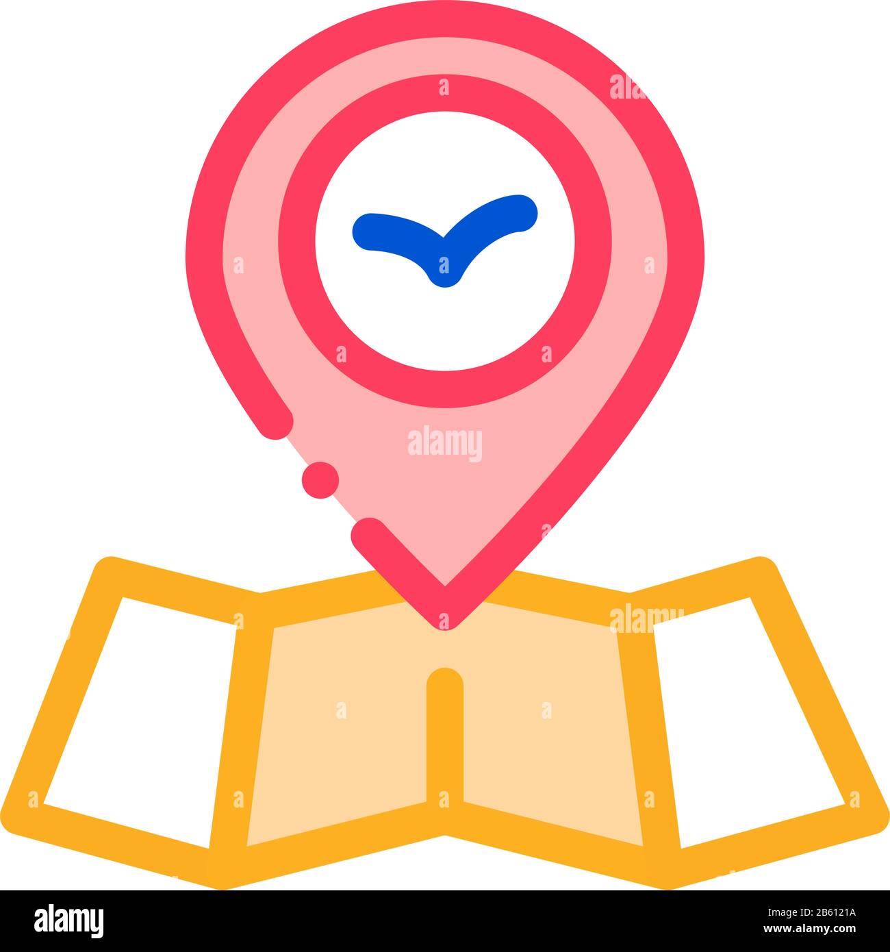 Bird Gps Mark Pin On Map Icon Thin Line Vector Stock Vector Image & Art ...