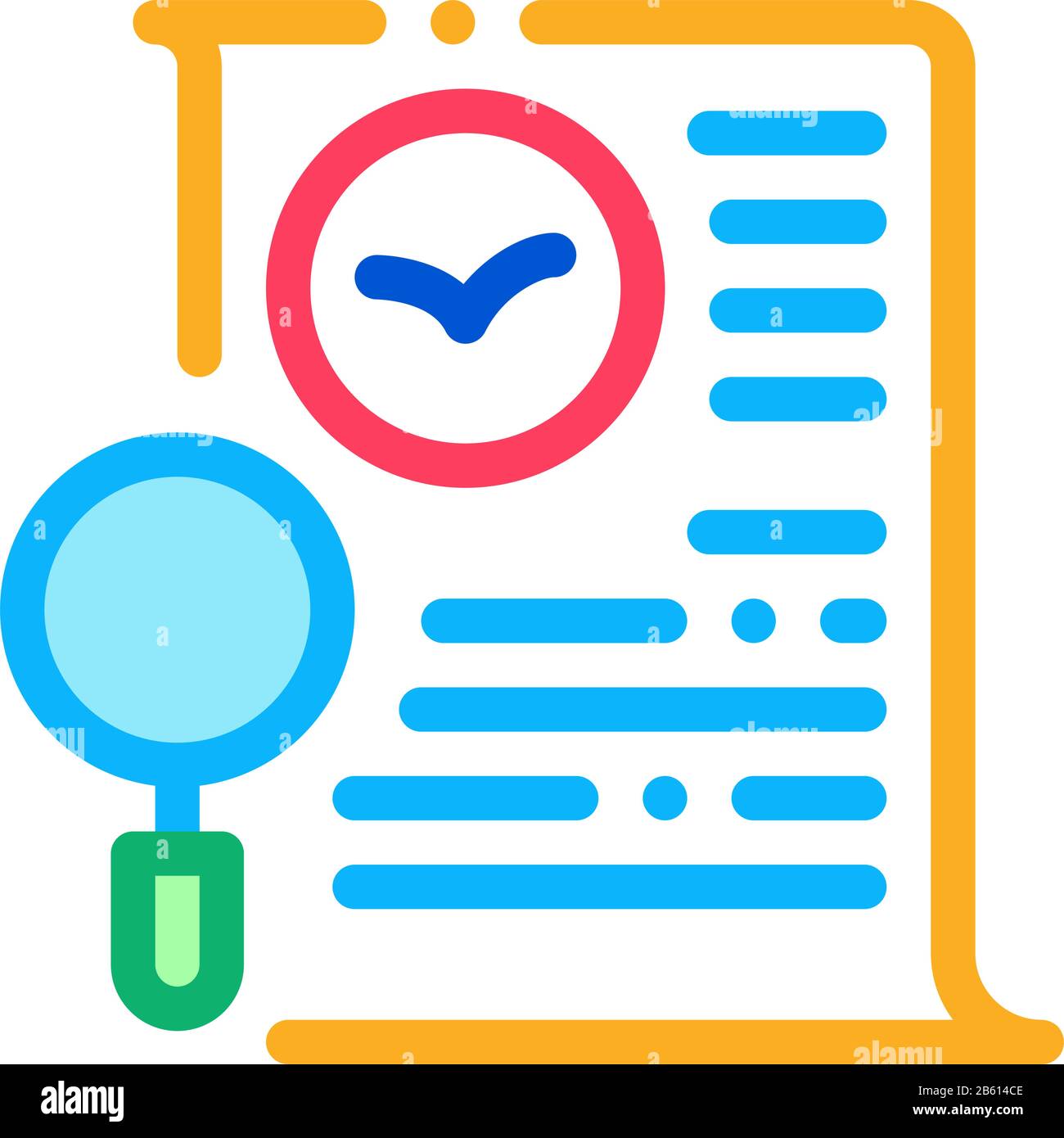 Bird Document List Research Icon Thin Line Vector Stock Vector