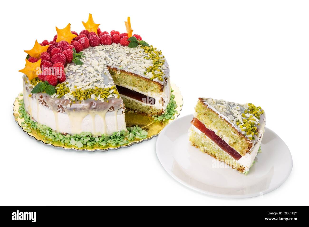 Drizzled white chocolate hi-res stock photography and images - Alamy