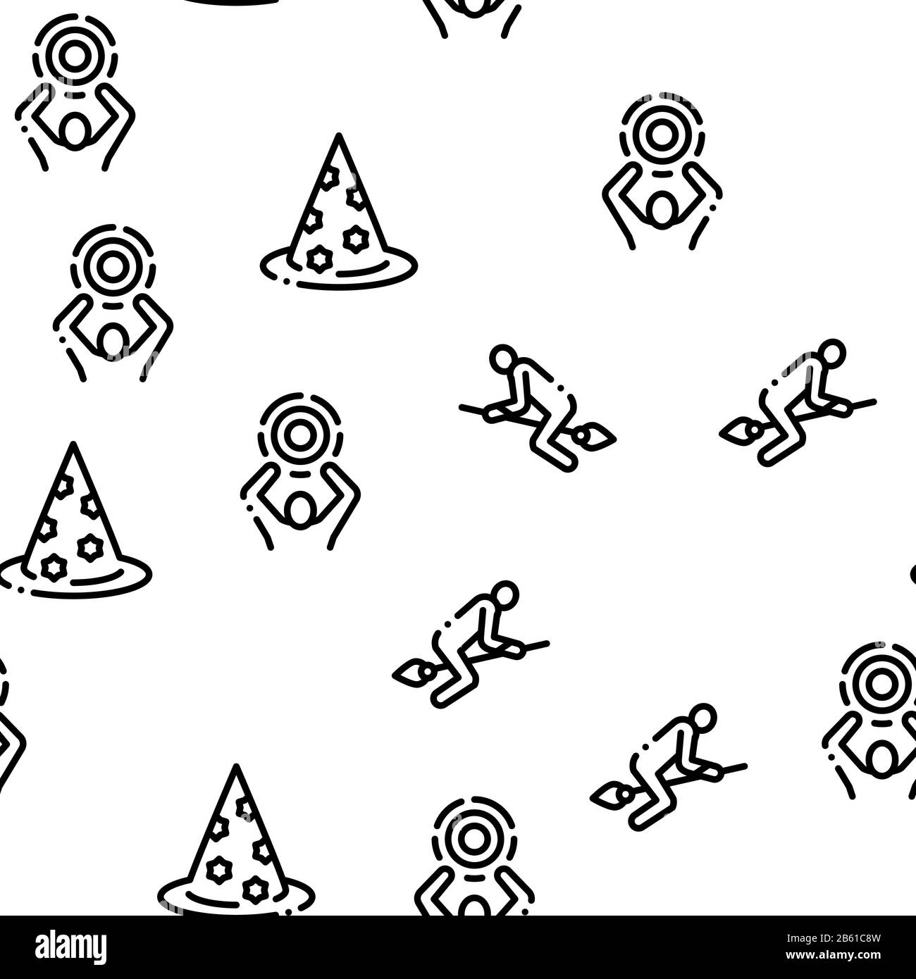 Wizard Magic Seamless Pattern Vector Stock Vector Image & Art Alamy