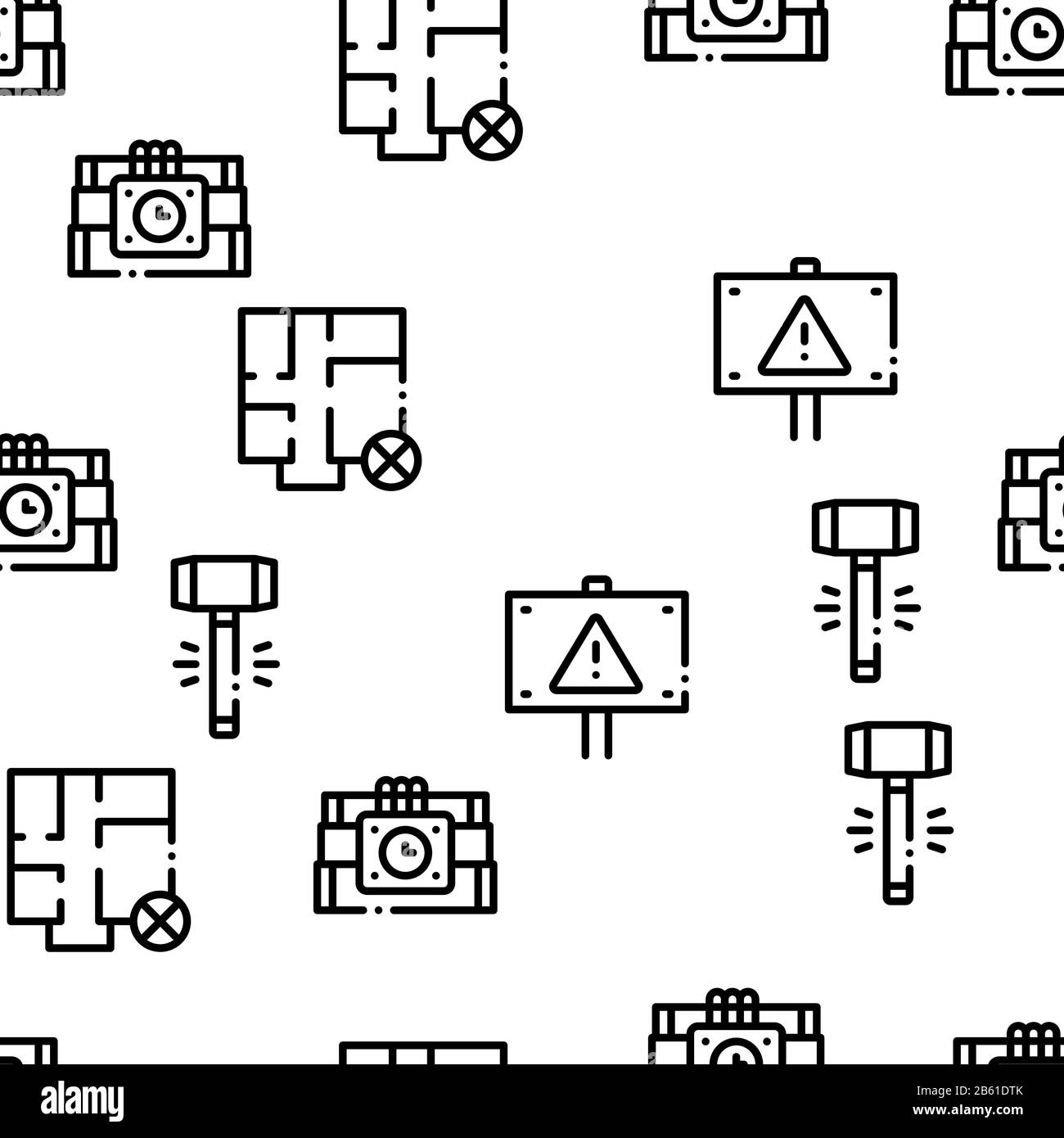 Demolition Building Seamless Pattern Vector Stock Vector Image & Art