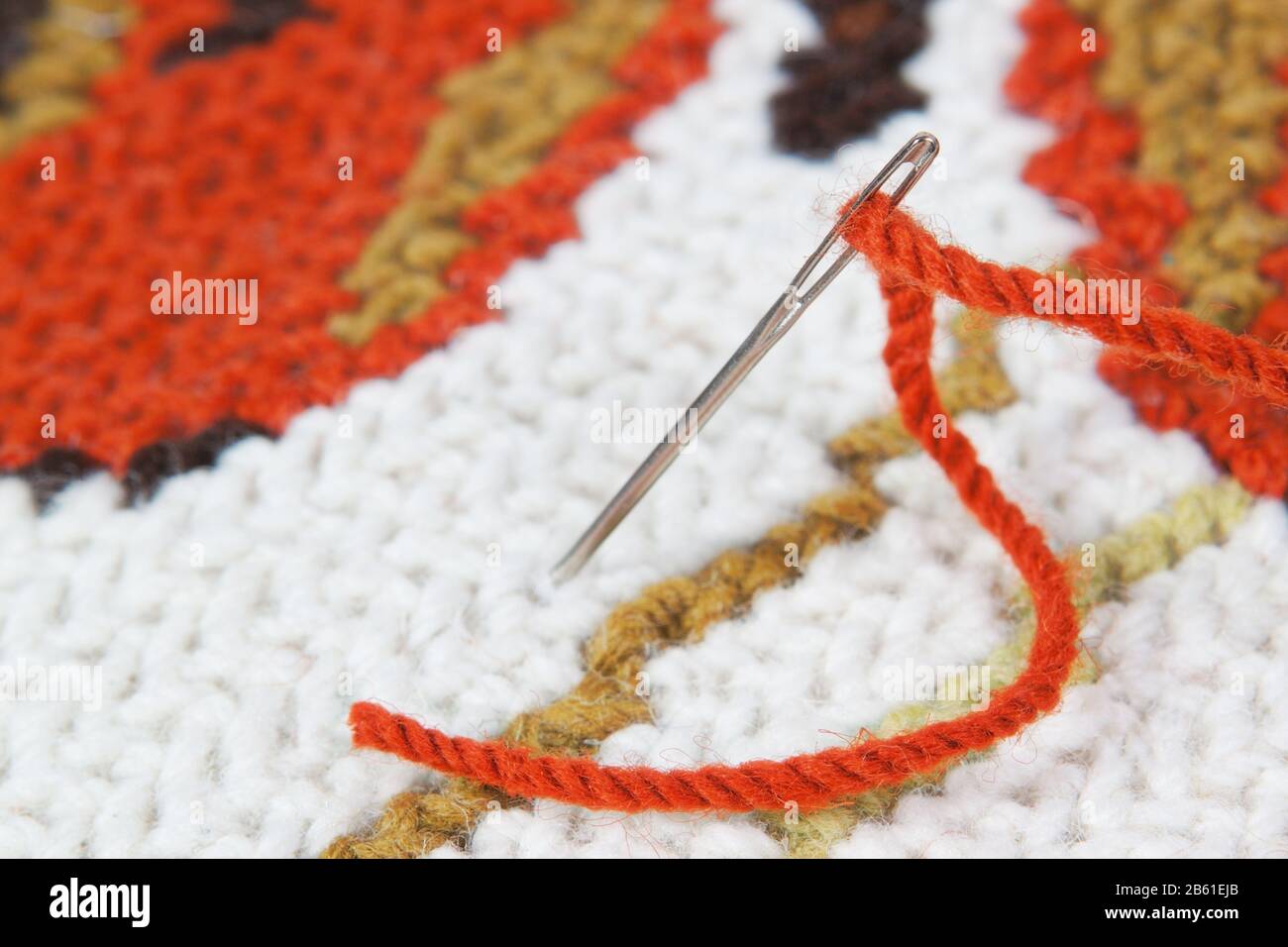 embroidery, needle and thread Stock Photo Alamy
