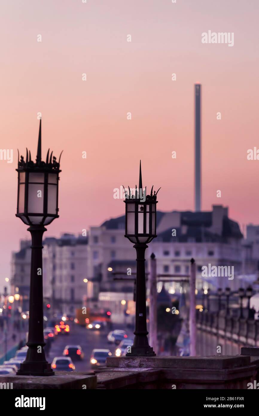 Red lamp posts hires stock photography and images Alamy