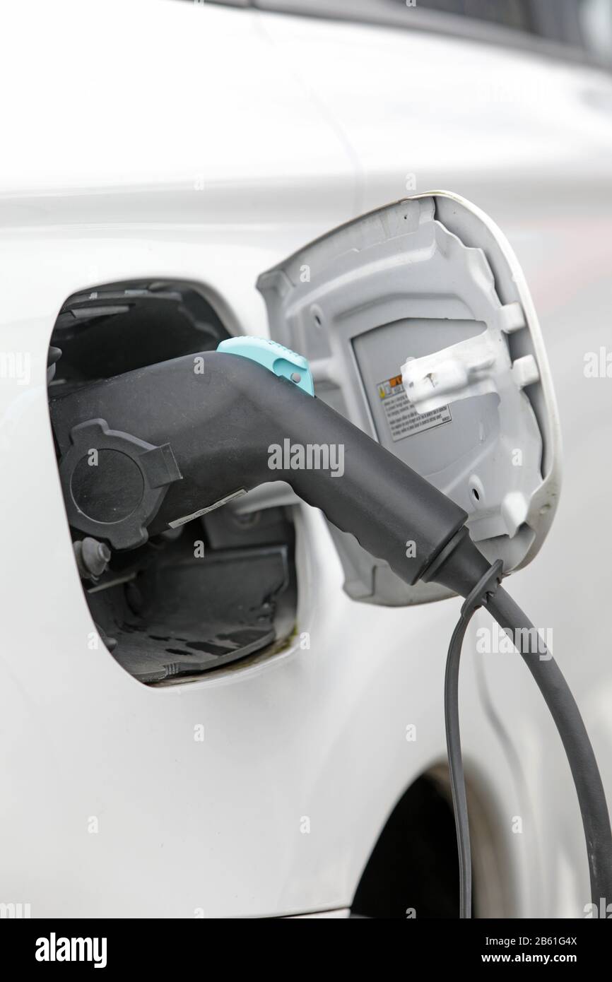 Electric Vehicle charging points, York, UK Stock Photo Alamy