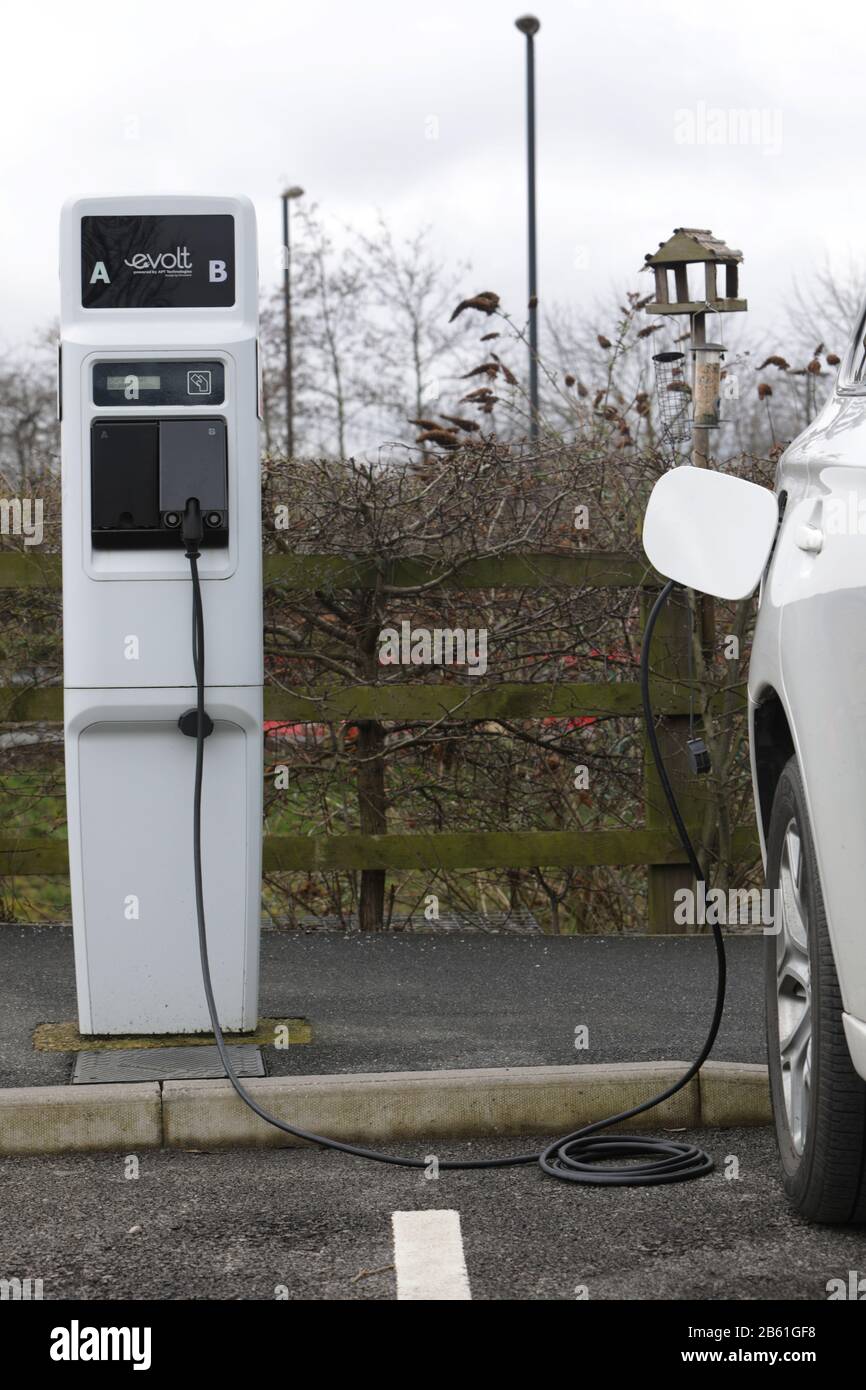 Electric Vehicle charging points, York, UK Stock Photo Alamy