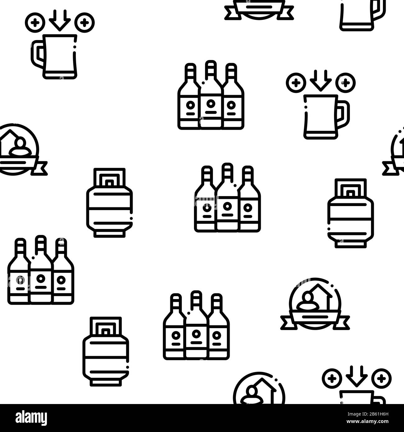 Home Brewing Beer Seamless Pattern Vector Stock Vector Image & Art - Alamy