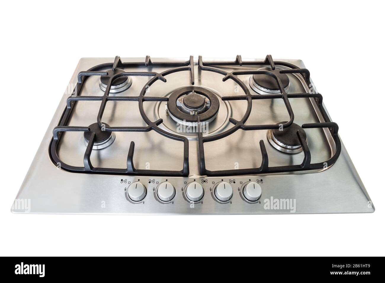 Modern gas kitchen stove. Without fire Stock Photo Alamy