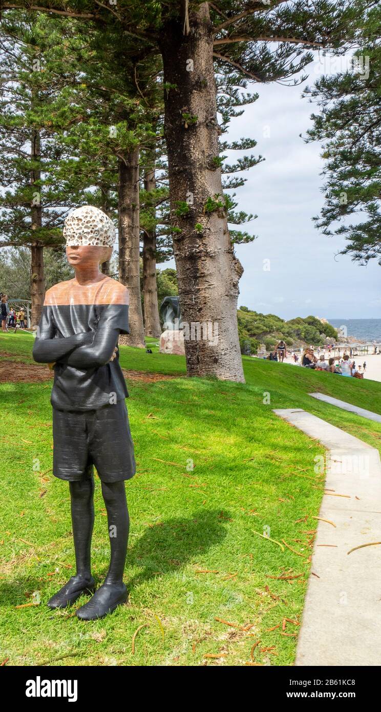 Statue Untitled (Coral Boy) by Allessandra Rossi sculptor artist at