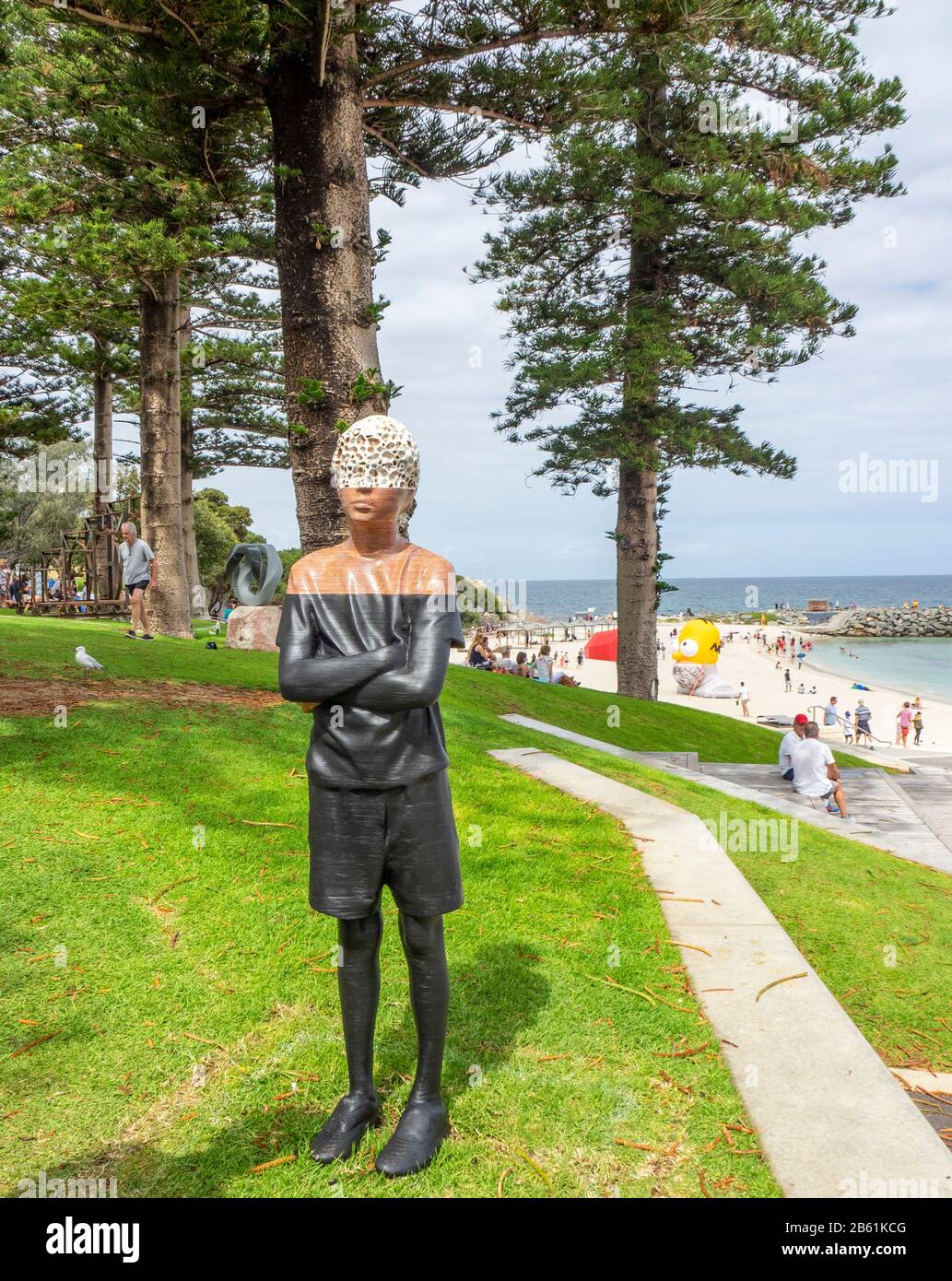 Statue Untitled (Coral Boy) by Allessandra Rossi sculptor artist at