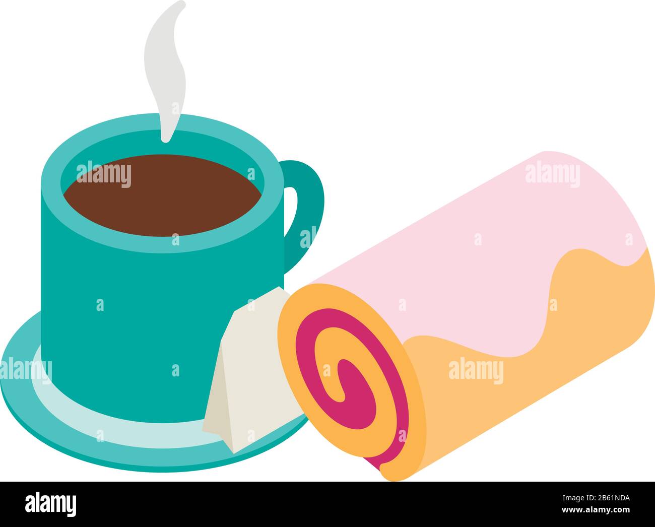 Delicious breakfast icon, isometric style Stock Vector