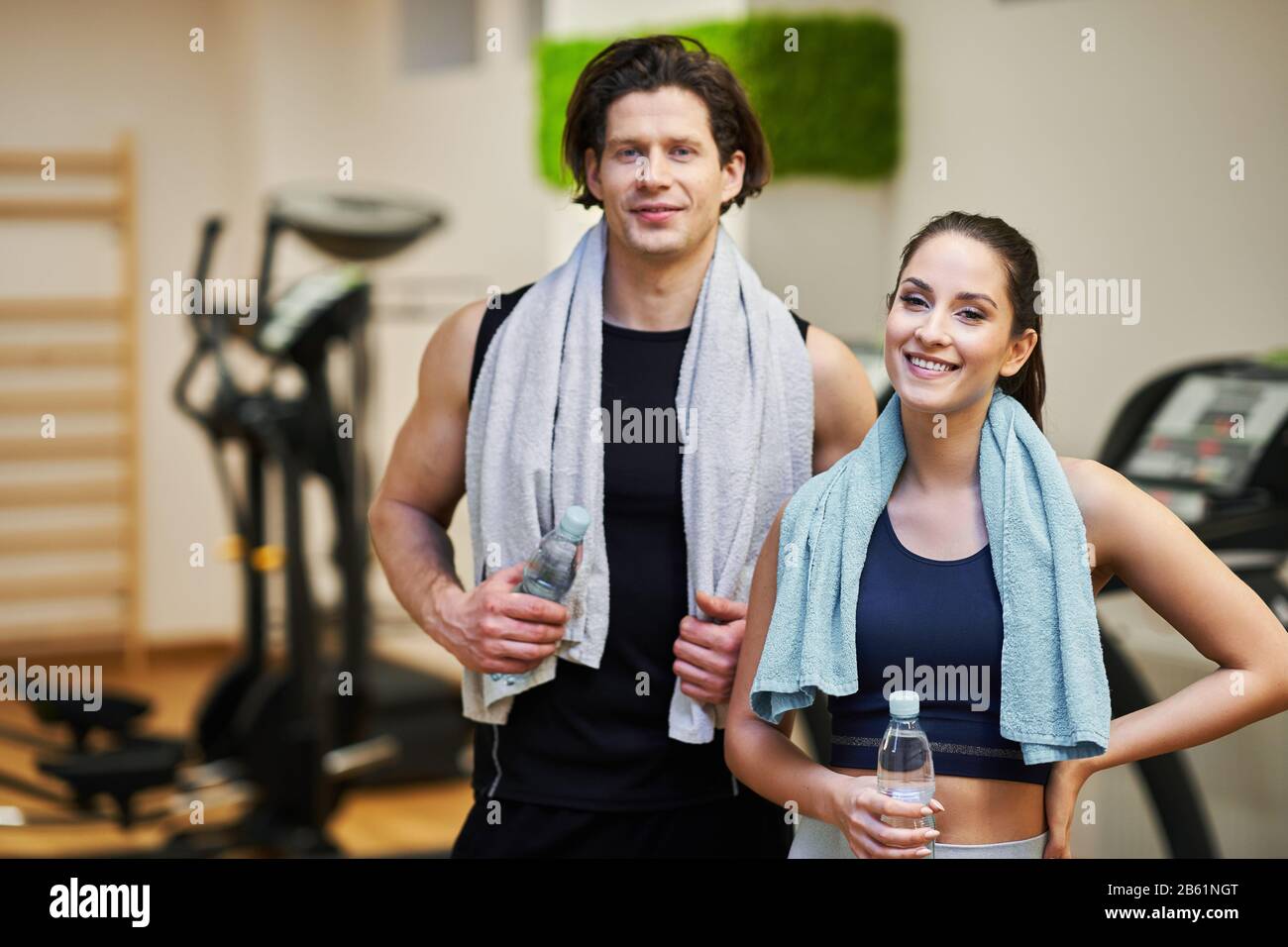 Fit couple at the gym looking very attractive Stock Photo - Alamy