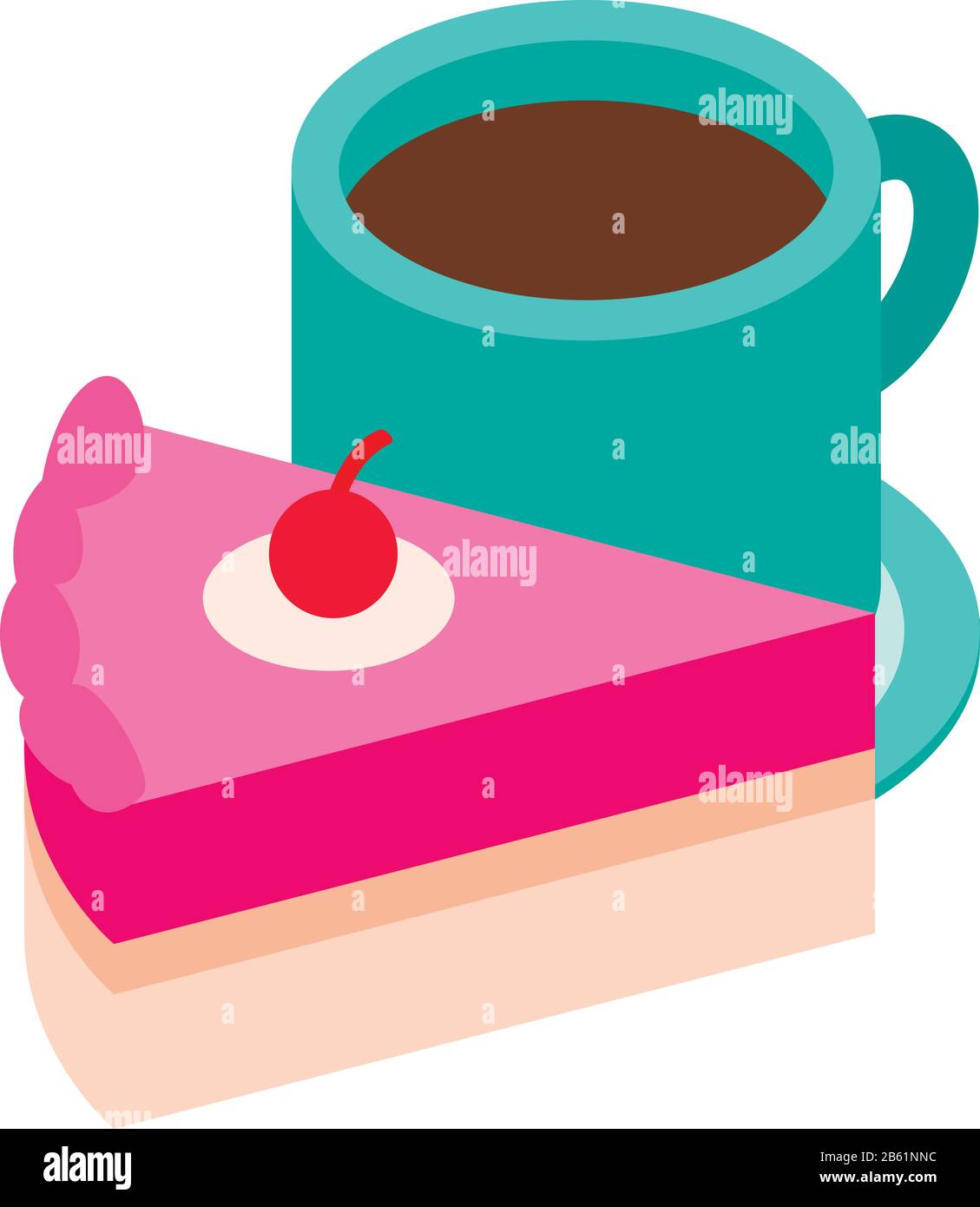 Sweet breakfast icon, isometric style Stock Vector