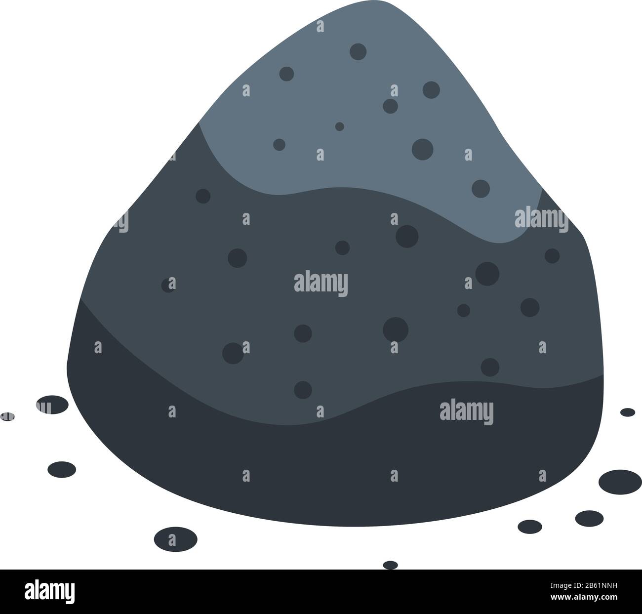Coal stone icon, isometric style Stock Vector