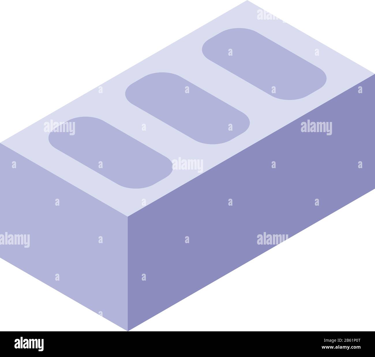 Stone brick icon, isometric style Stock Vector