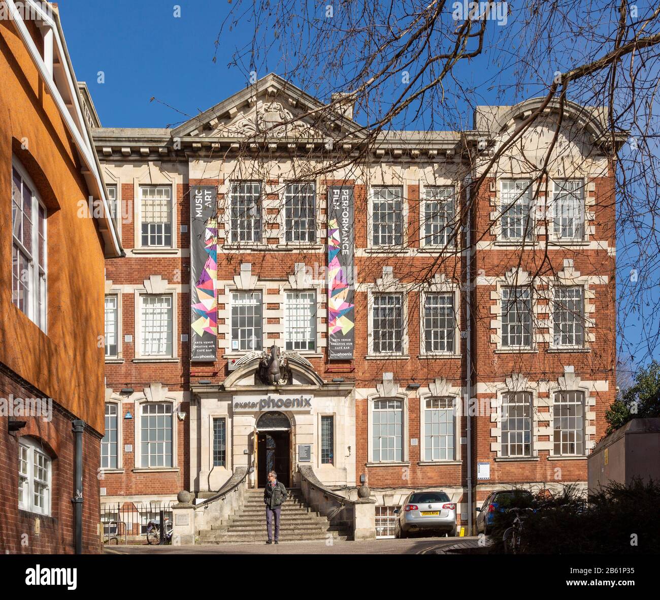 Historic architecture of Phoenix arts centre building in Gandy Street