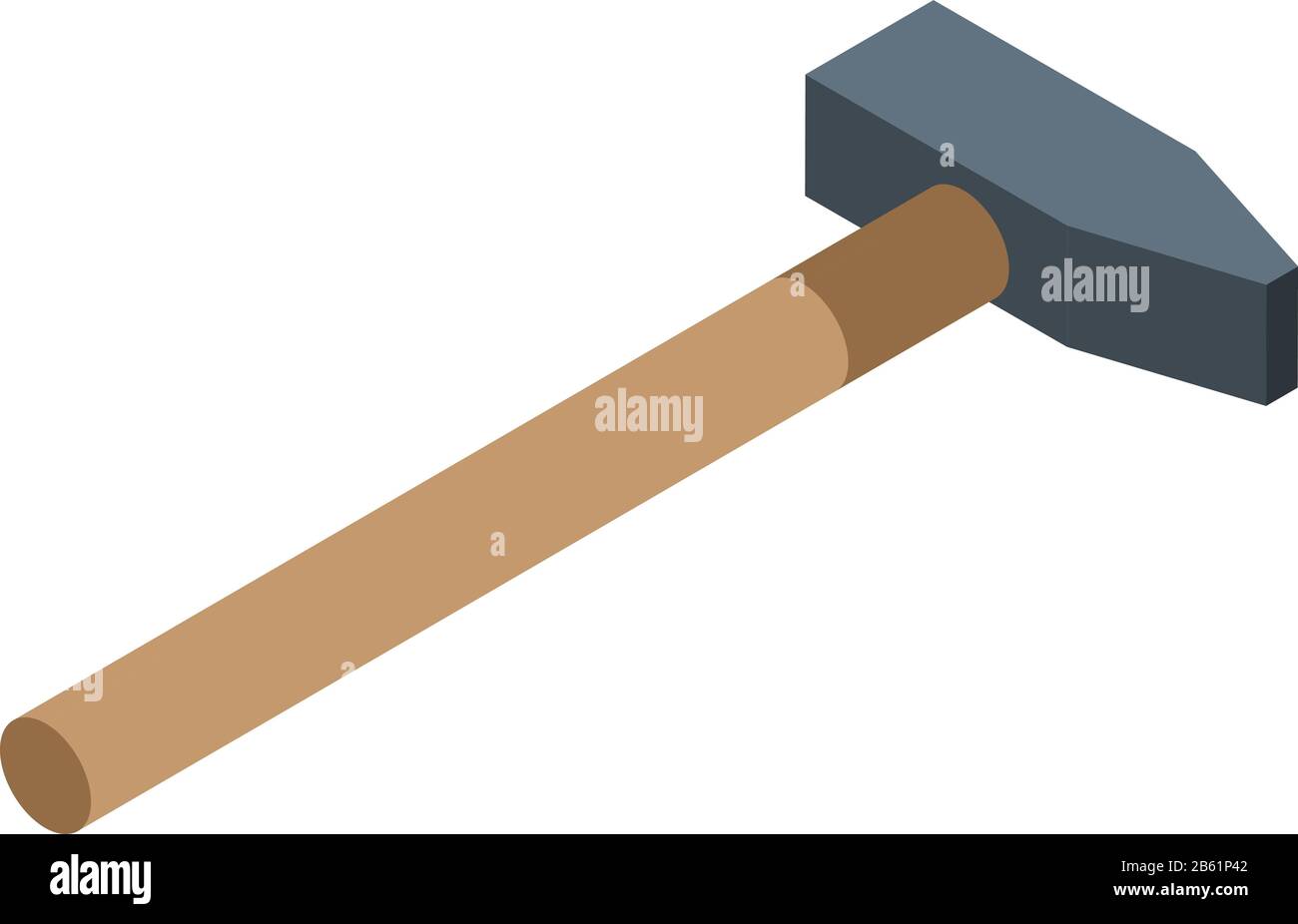 Hand hammer icon, isometric style Stock Vector