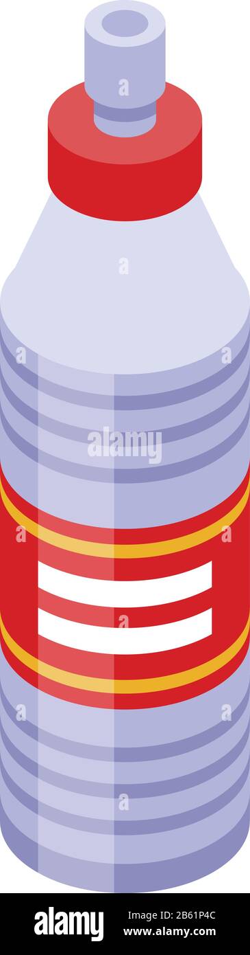 Construction bottle liquid icon, isometric style Stock Vector