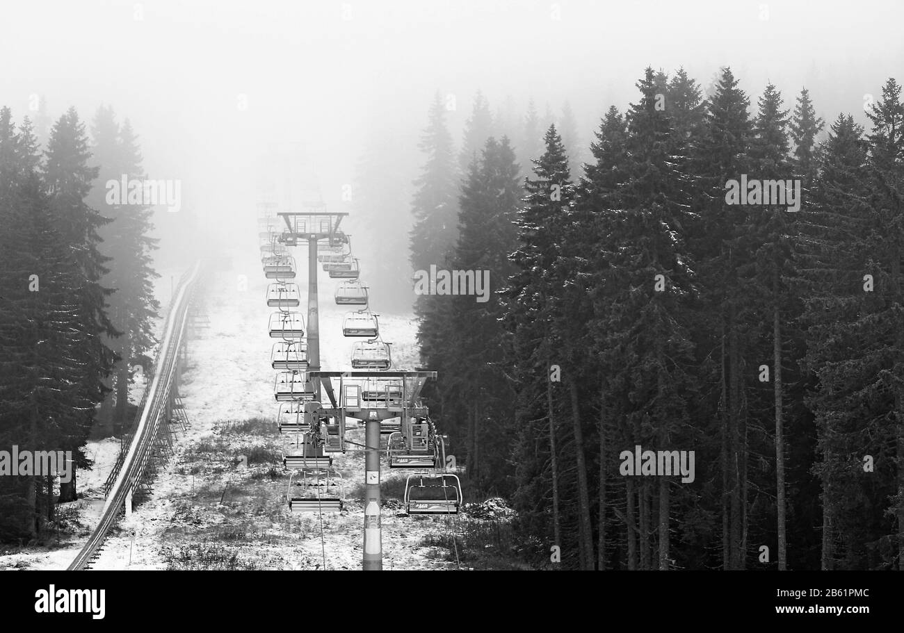 The first snow on the mountain Stock Photo - Alamy