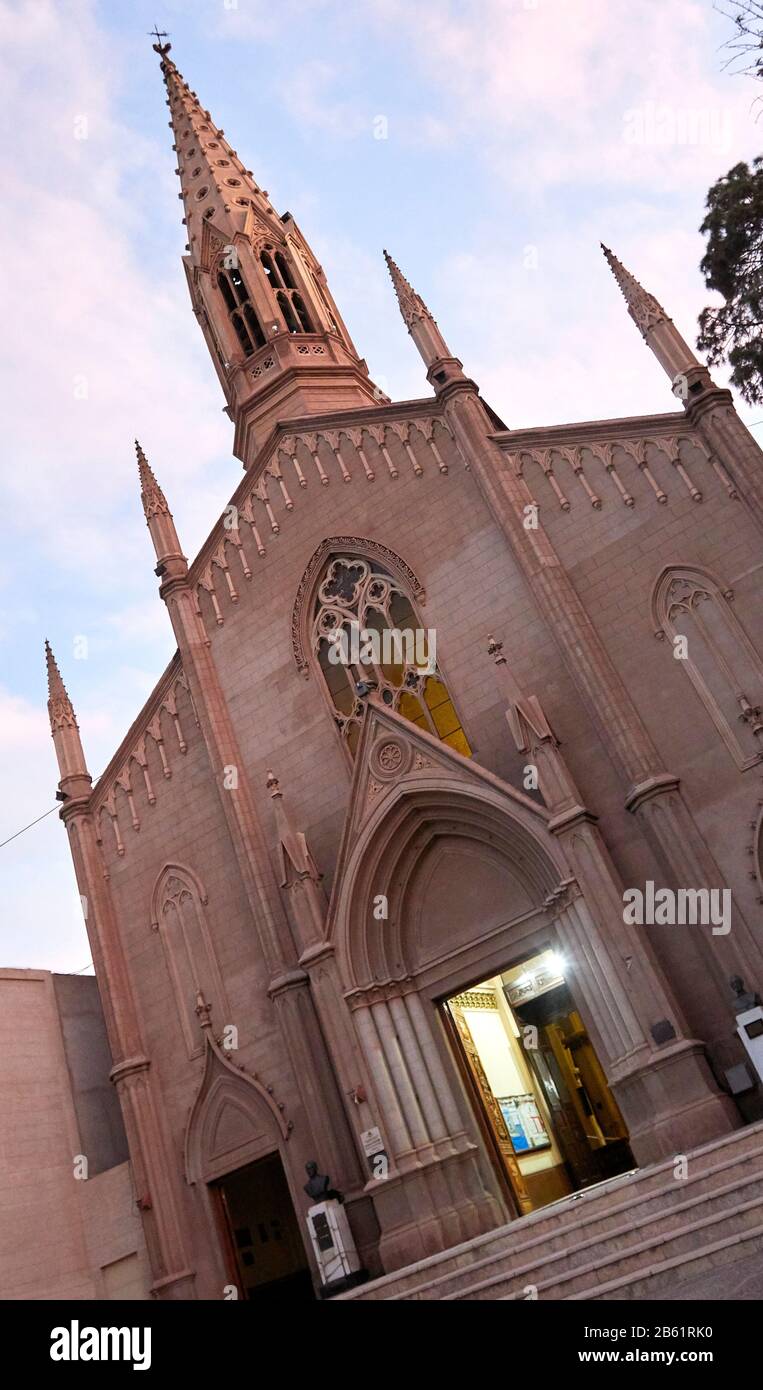 MENDOZA, ARGENTINA, February 01, 2020. San Vicente Ferrer, department head church, Plaza Godoy Cruz, Godoy Cruz City. Foto: Axel Lloret /  www.allofot Stock Photo