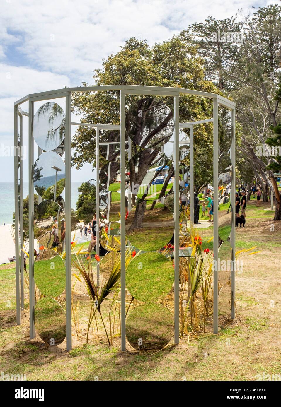 Poesia in un Campo di Grano by Silvia Tuccimei artist sculptor at Sculpture by the Sea 2020 exhibition Cottesloe Beach Perth WA Australia Stock Photo