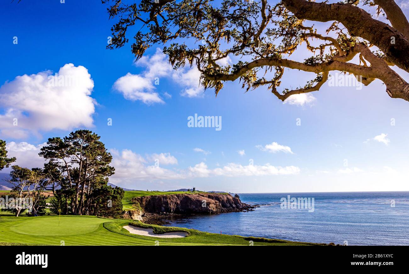Pebble Beach golf course, Monterey, California, usa Stock Photo Alamy