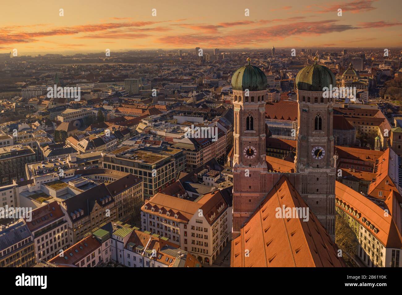 Frauenkirche Cathedral of Our Dear Lady in Munich, Germany Stock Photo