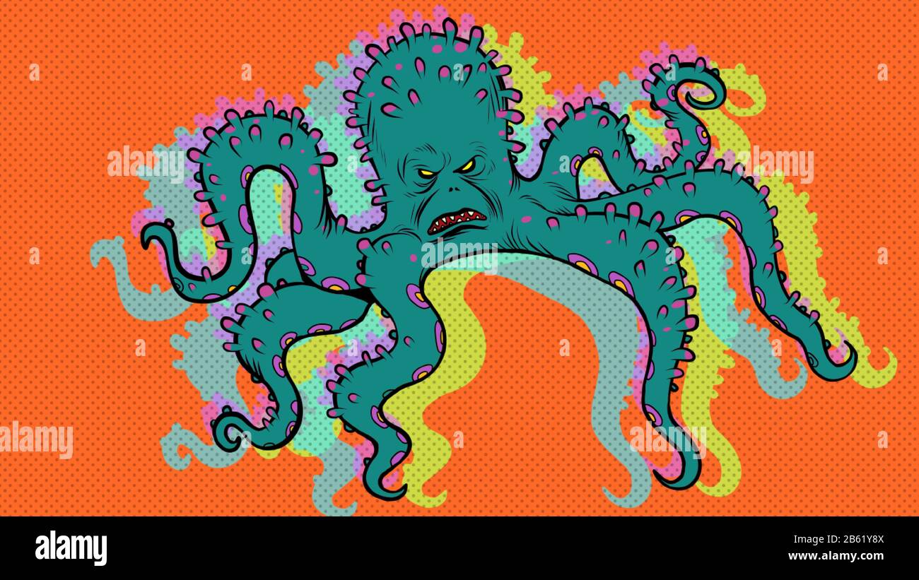 Octopus cartoon Stock Vector Images - Alamy