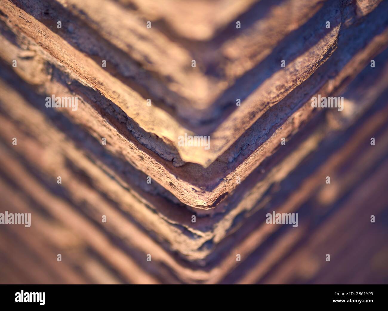 detail of the strata of a corner of a stone column Stock Photo - Alamy