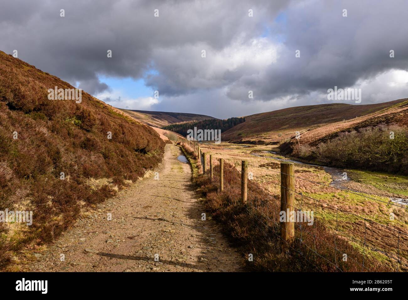 Track down The Langden Valley in Lancashire's Forest of Bowland Stock Photo