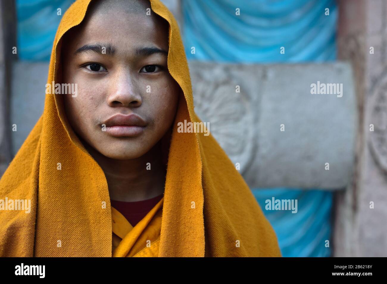 Buddhist monk ( India) Stock Photo