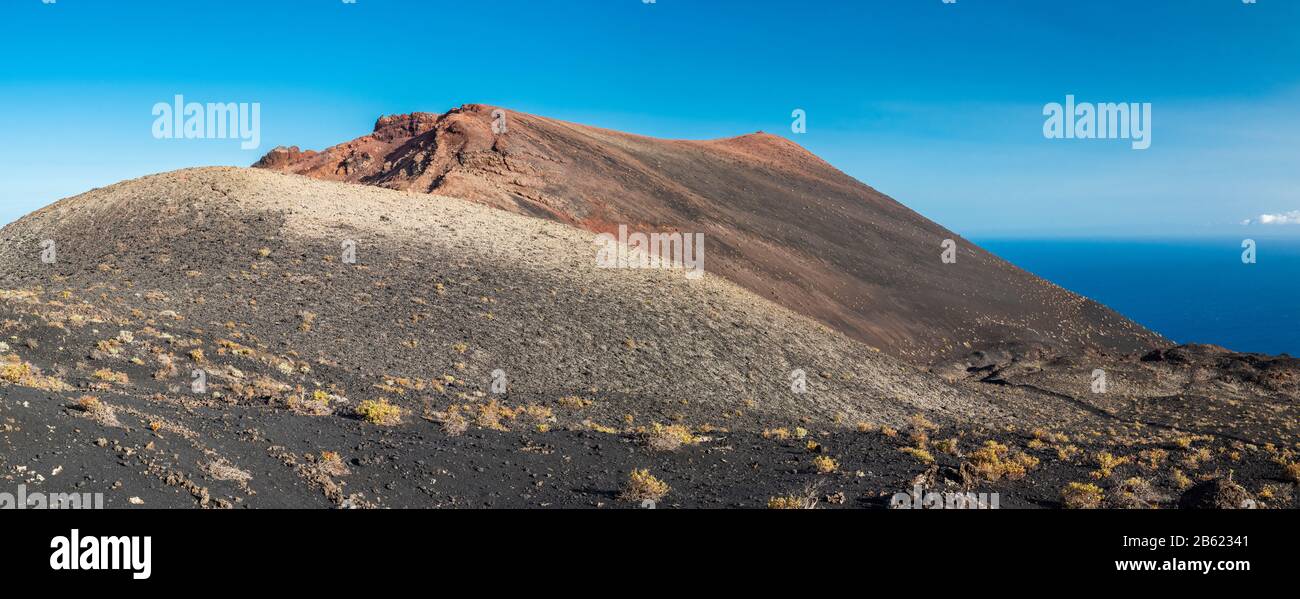 Teneguia Volcano, La Palma, the youngest volcano in the Canary Islands, formed in an eruptive event in 1971 Stock Photo