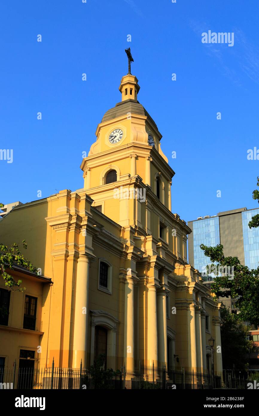 The Santa Ana Church, Region Metropolitana, Santiago City, Chile Stock Photo