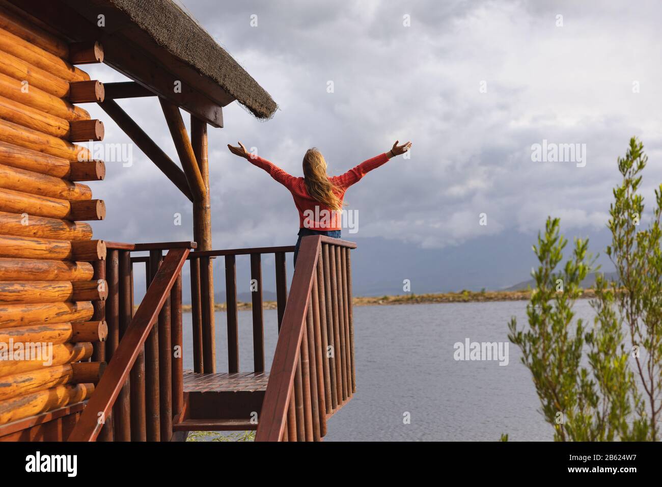 Woman admiring natural scenic hi-res stock photography and images - Alamy