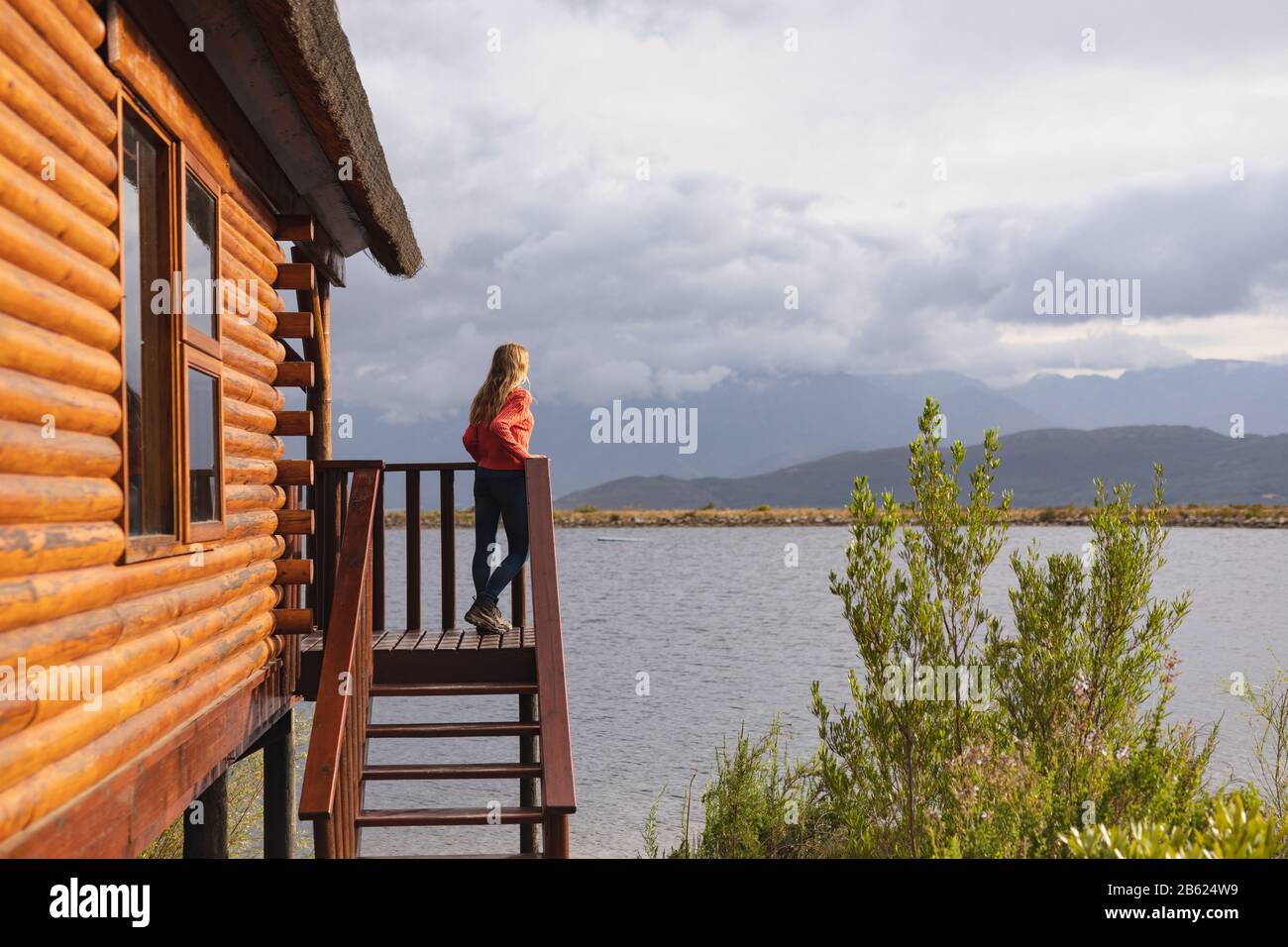 Woman admiring natural scenic hi-res stock photography and images - Alamy