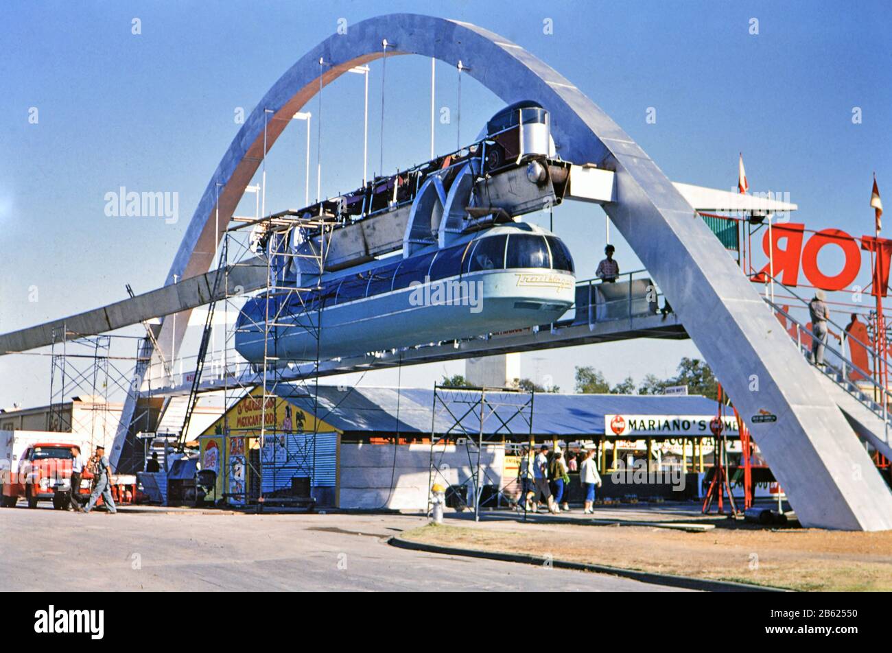 Trailblazer Monorail at the 1956 Texas State Fair Stock Photo