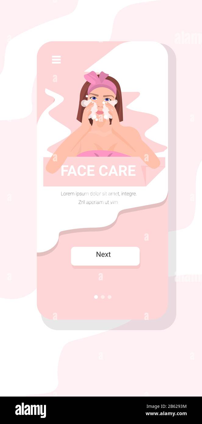 young woman washing face girl with clean fresh skin skincare spa facial