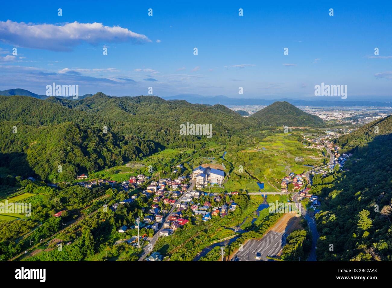 Japan, Honshu, Yamagata prefecture, rural landscape Stock Photo